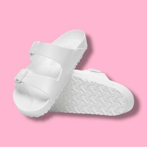 🆕💕BIRKENSTOCK Arizona Essentials • WHITE • 38 EU • UNISEX • NWOT